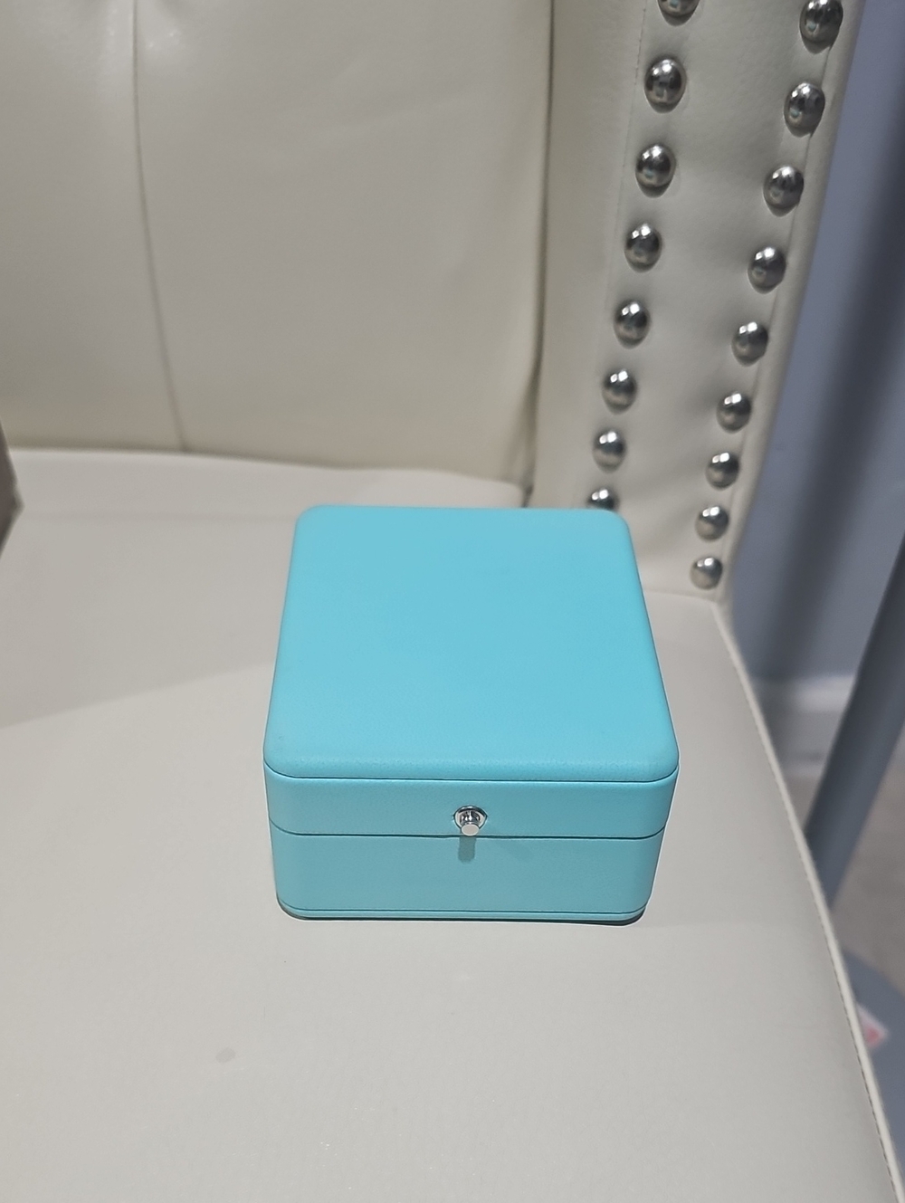 Aqua Jewelry Box with Lock